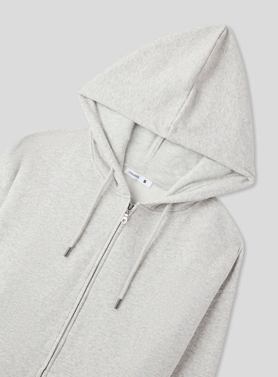 Felpa maxi con cappuccio e zip
