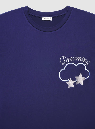 T-shirt pigiama maxi con stampa