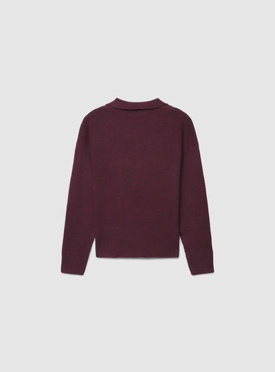 Maglia con collo polo a tinta unita