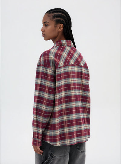 Camicia a quadri con taschino