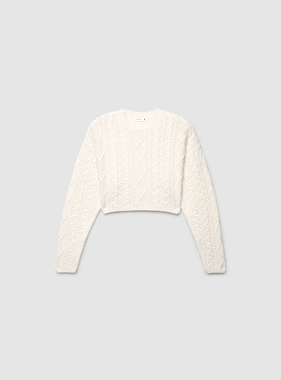 Maglia crop ampia a trecce