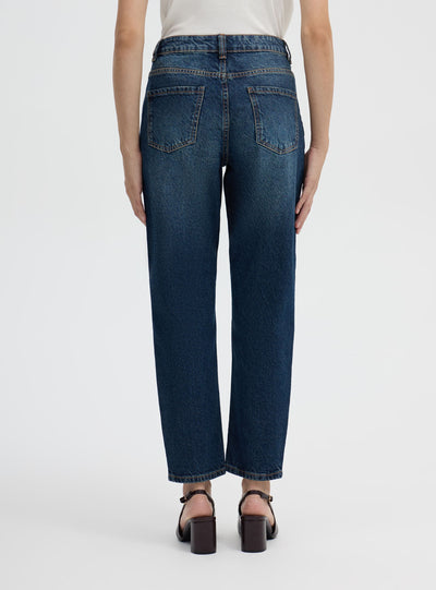 Jeans mom a vita alta