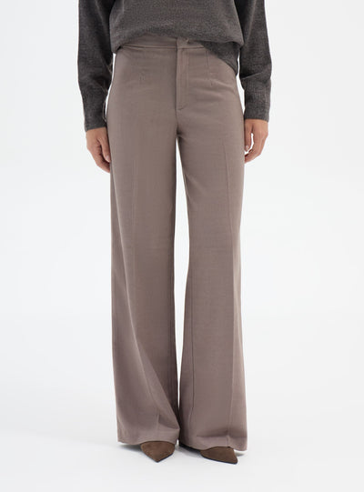 Pantalon wide leg mélangé