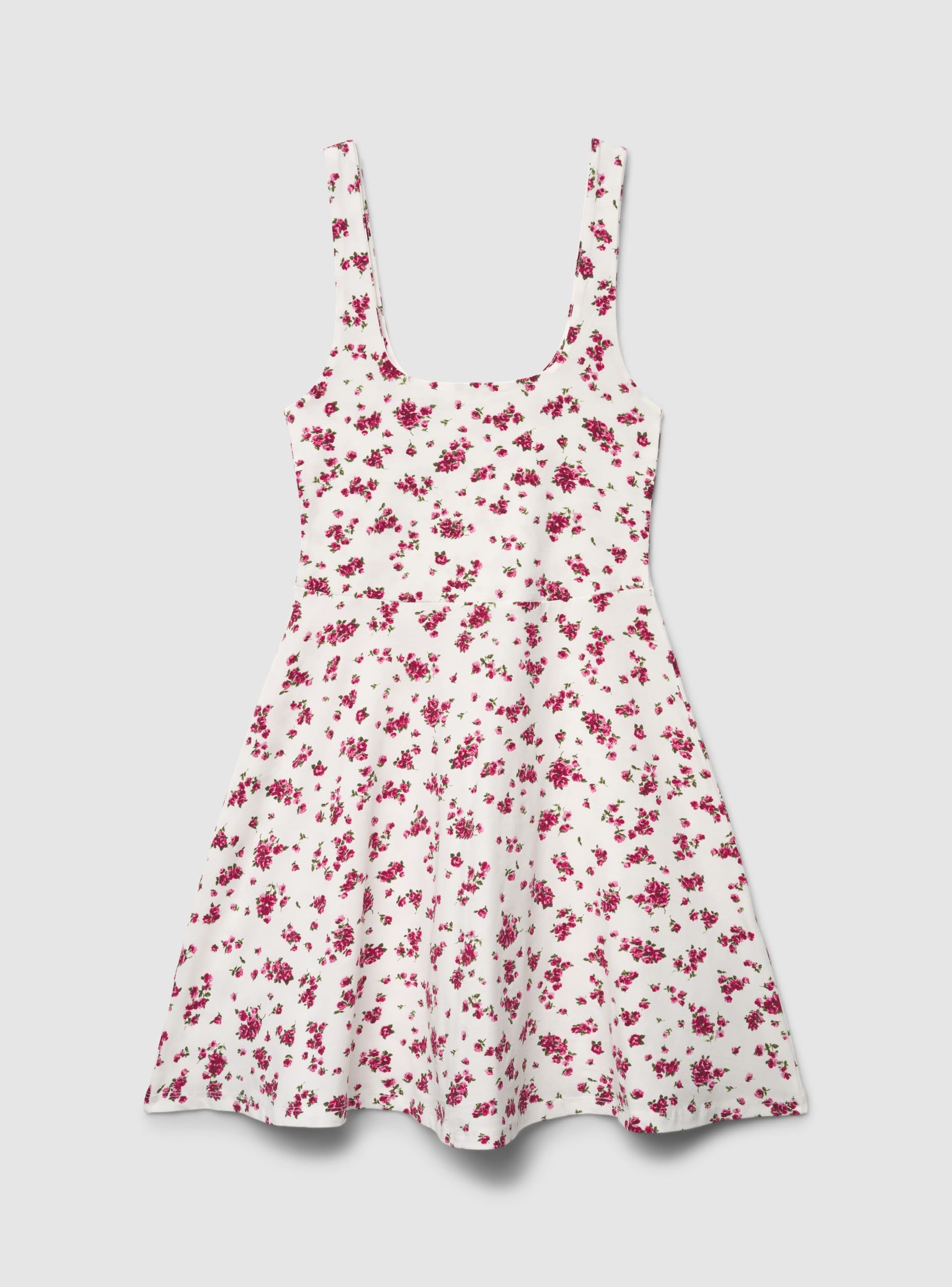 h&m floral skater dress H&M Divided 8 Dress Floral Sleeveless Skater Summer Flare Mini Retro