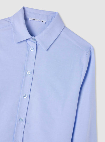 Camicia regular a tinta unita