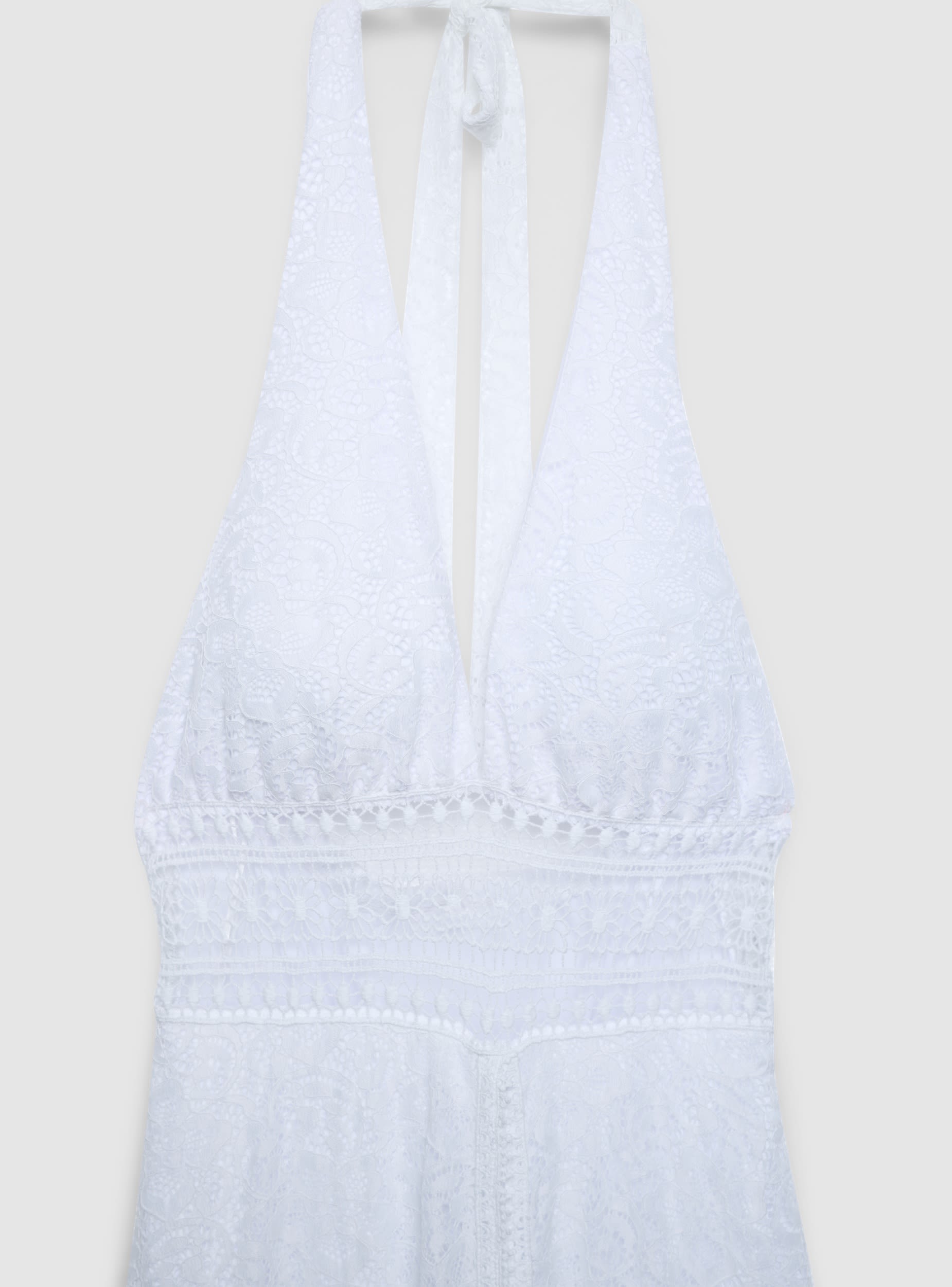 Long lace dress with halter neckline - Terranova Long lace dress with halter neckline - Terranova