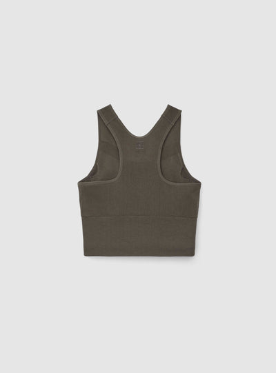 Top sportivo vogatore seamless a tinta unita