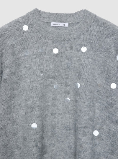 Maglia con applicazioni paillettes