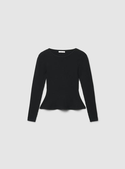 Maglia peplum effetto luccicante