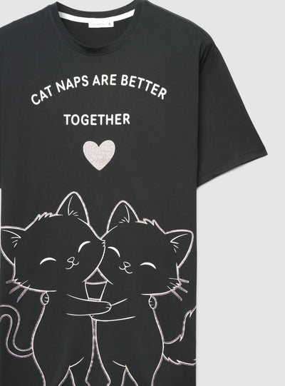 T-shirt pigiama con stampa