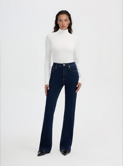 T-shirt a maniche lunghe con collo alto
