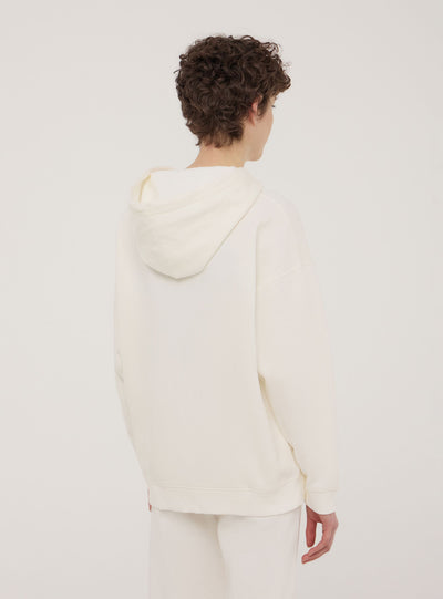 Felpa maxi con cappuccio e zip