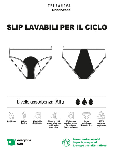 Braguita menstrual de ciclo con alta absorción