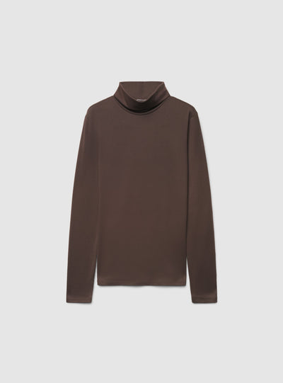 T-shirt a maniche lunghe con collo alto