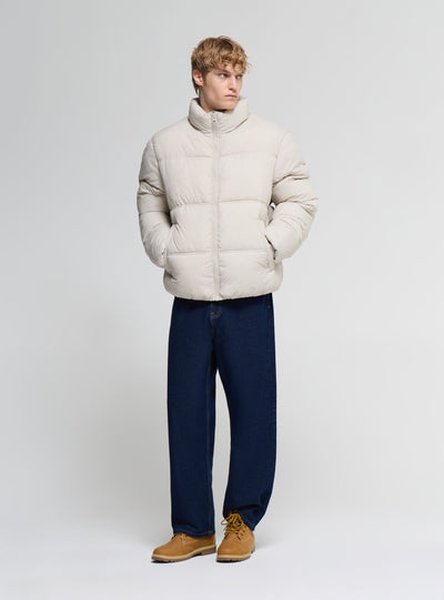 Steppjacke ohne Kapuze in Uni-Farbe