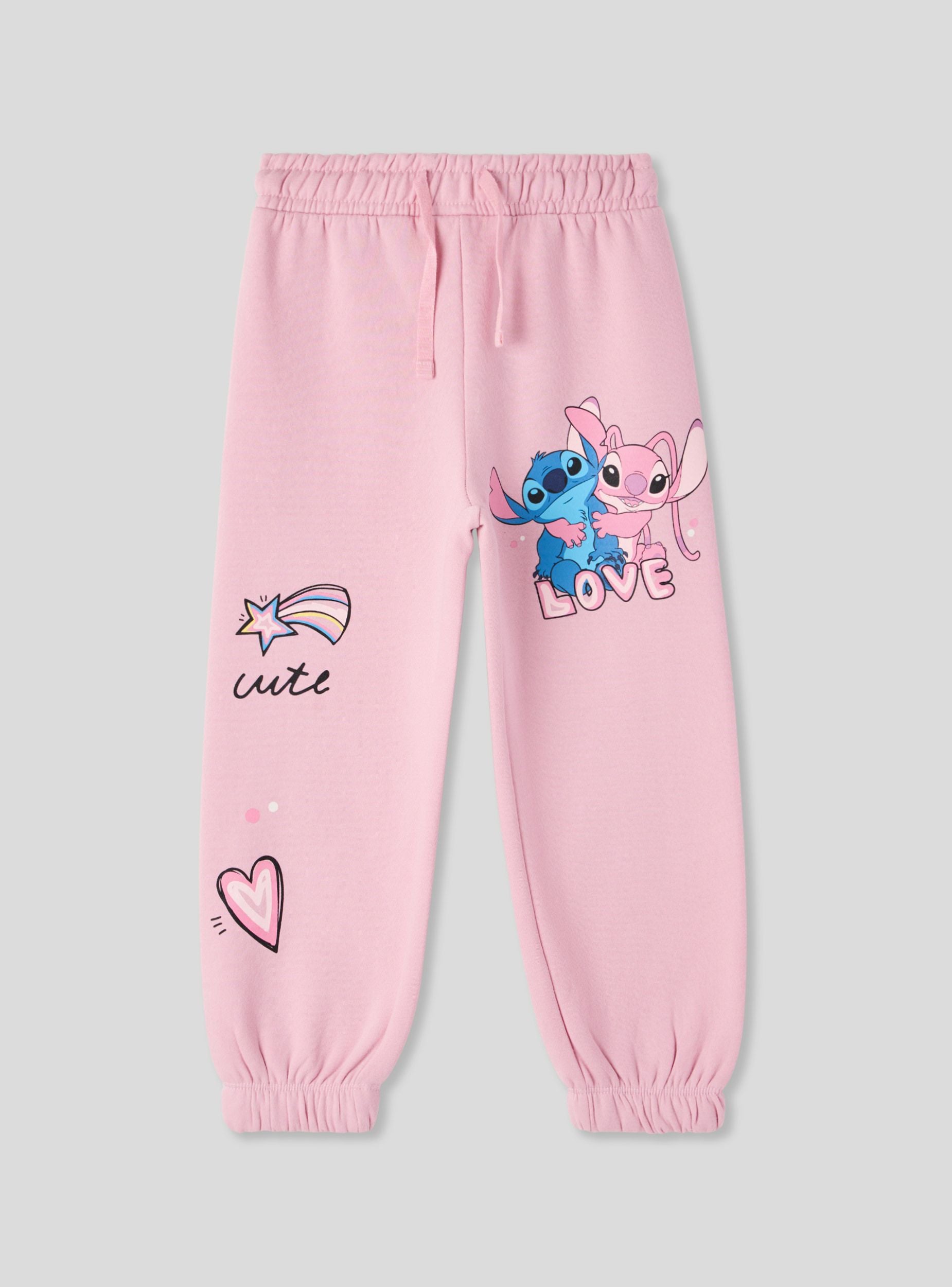 Tracksuit trousers with Stitch® print and drawstring – Terranova