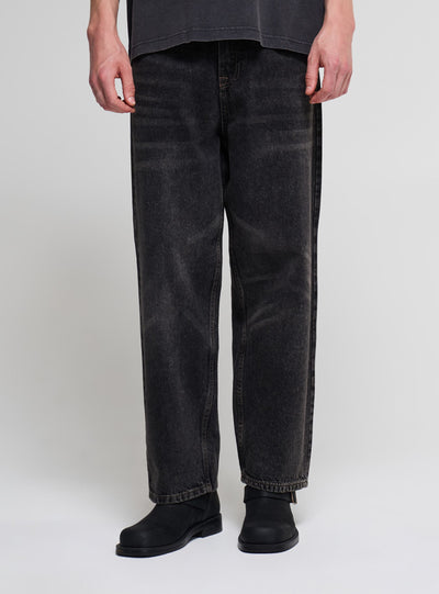 Jeans super baggy a tinta unita