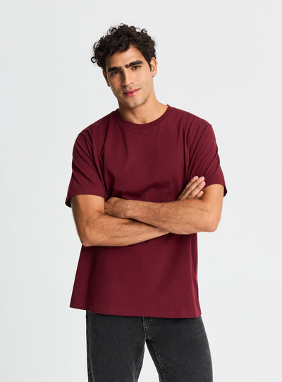 T-shirt comfort fit a tinta unita