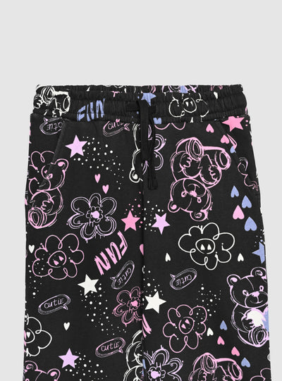 Pantaloni tuta lunghi con stampa graffiti