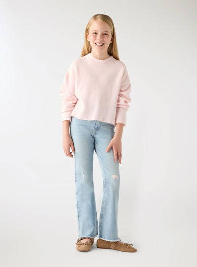 Jeans a zampa con strappi