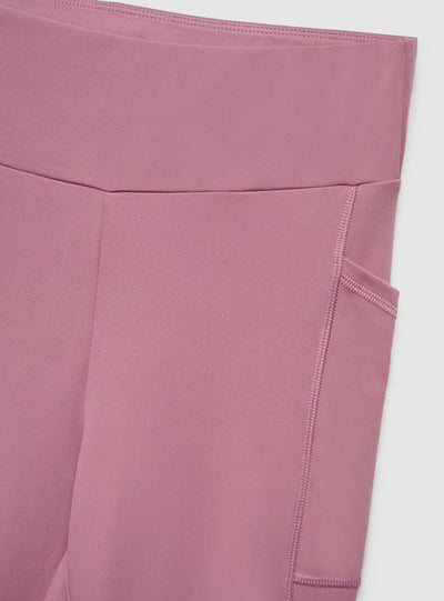 Leggings sportivi tinta unita con tasca laterale