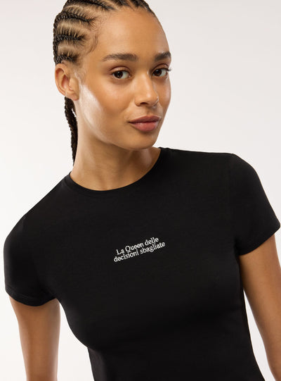 T-shirt slim con scritta