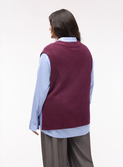 Gilet in maglia con scollo a V