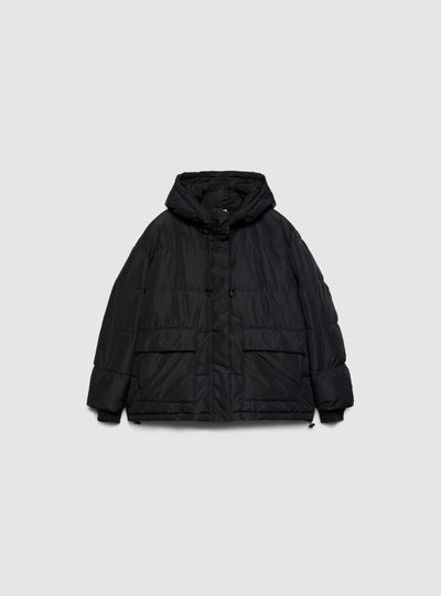 Giubbotto imbottito oversize con cappuccio