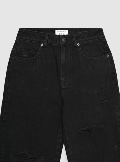 Jeans wide leg con strappi