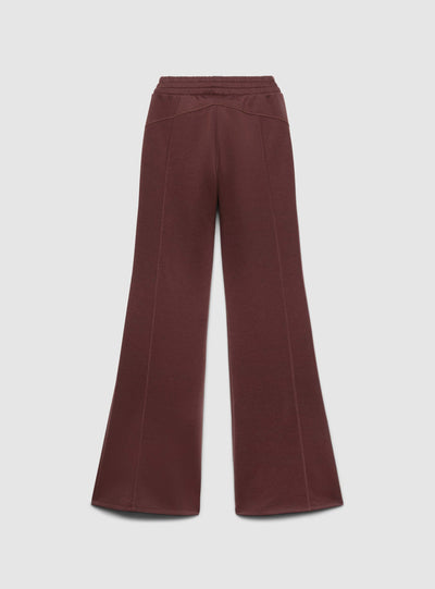 Pantaloni tuta sportivi wide leg a tinta unita