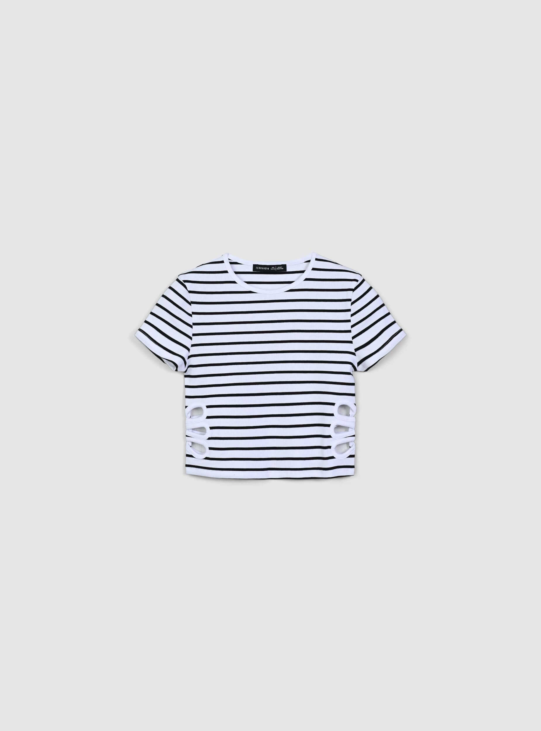 T-shirt rayé en jersey coton et lin - Bleu - Bébé garçon - 6.00 T-shirt rayé en jersey coton et lin - Bleu - Bébé garçon - 6.00