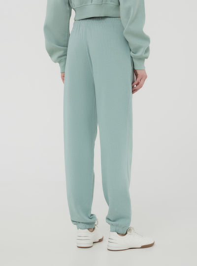 Pantalon de survêtement taille haute avec poignets