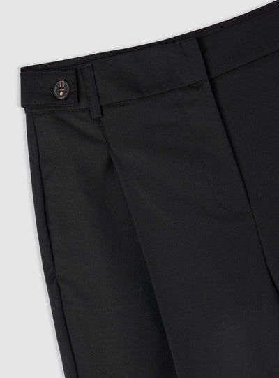 Wide-leg trousers with adjustable waist tabs