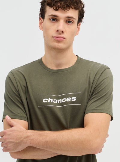 T-shirt con stampa lettering