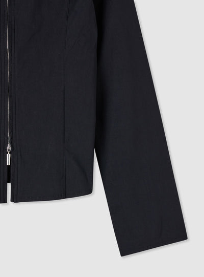 Chemise unie avec fermeture éclair