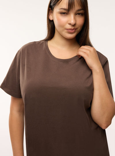 T-shirt maxi a tinta unita