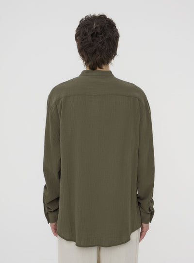 Camicia coreana tinta unita