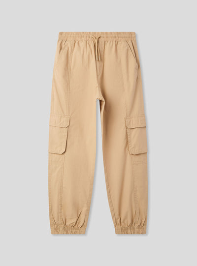 Pantaloni cargo popeline di cotone