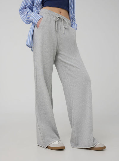 Pantaloni tuta wide leg con coulisse