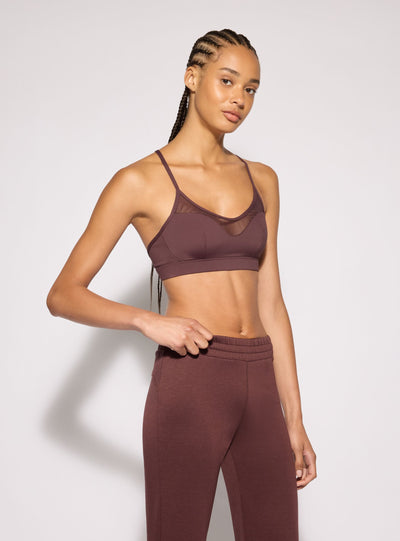 Top sportivo con inserto trasparente