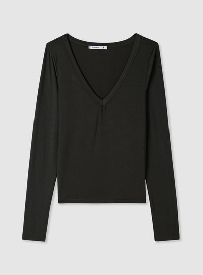 Majica s dugim rukavima i V-izrezom