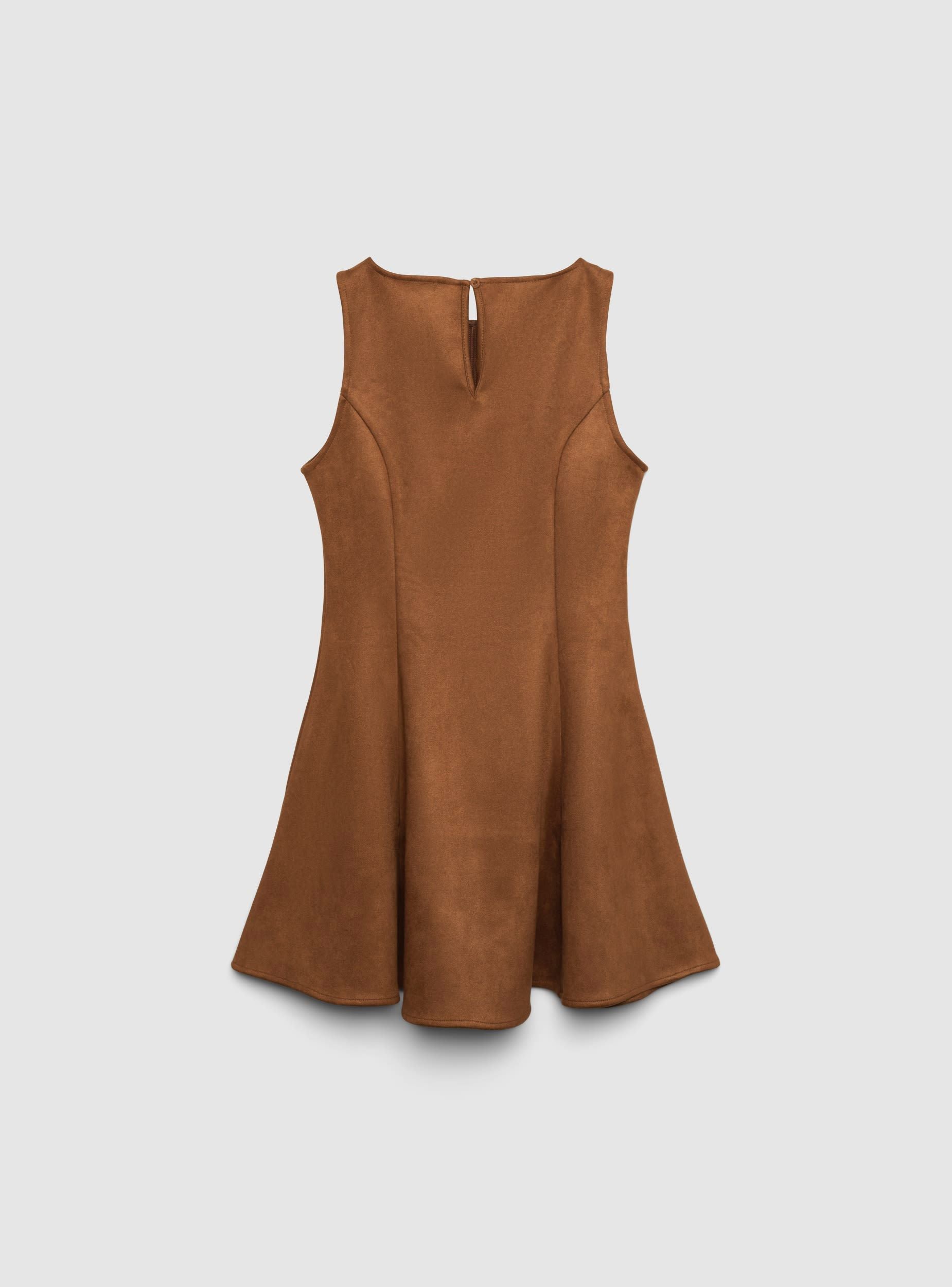 Flared dress in faux suede - Terranova Flared dress in faux suede - Terranova