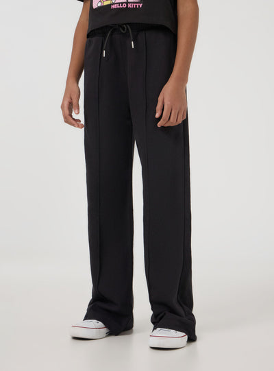 Pantaloni tuta leggeri wide leg con coulisse