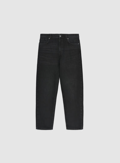Jeans baggy a tinta unita
