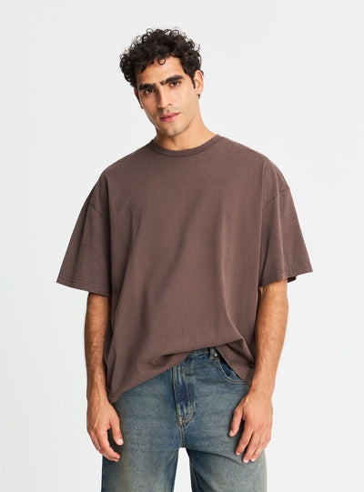 T-shirt boxy a tinta unita
