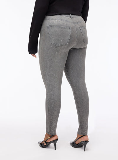 Jeans skinny effetto luccicante