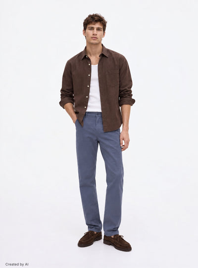 Pantaloni chino tinta unita regular