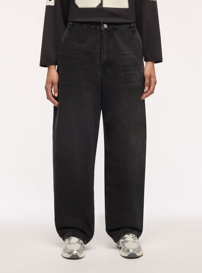 Jeans baggy a vita alta