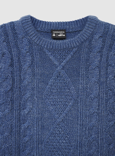 Maglia a trecce girocollo