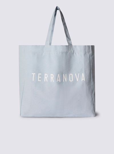 Borsa shopper grande in tela con logo